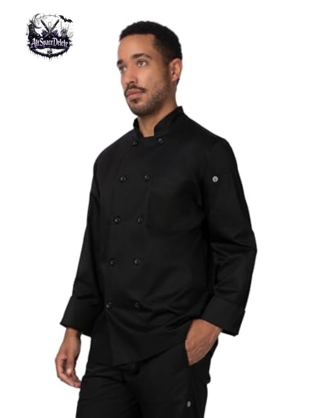 Sustainable Men's Le Mans Chef Coat Double Breasted Long Sleeve